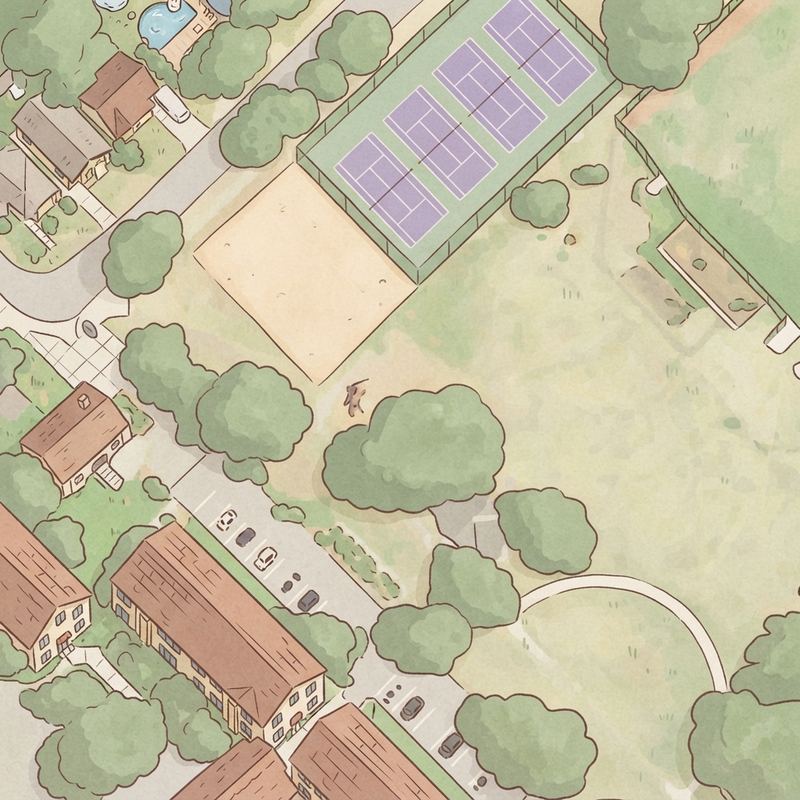 Illustrated map of Willis C. Winters Park