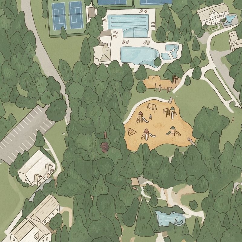 Illustrated map of Willis Park