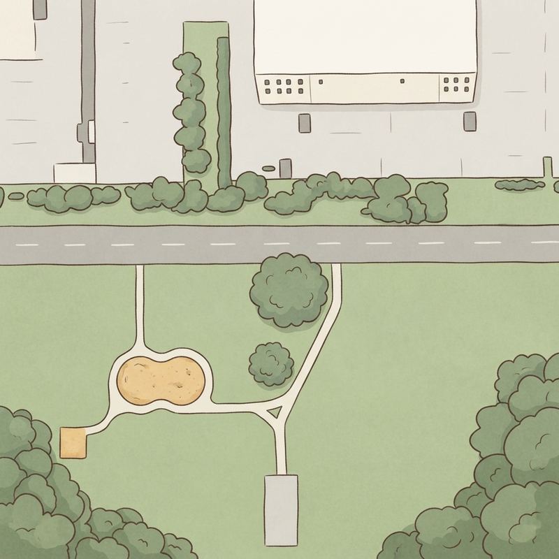 Illustrated map of Willoughby Park