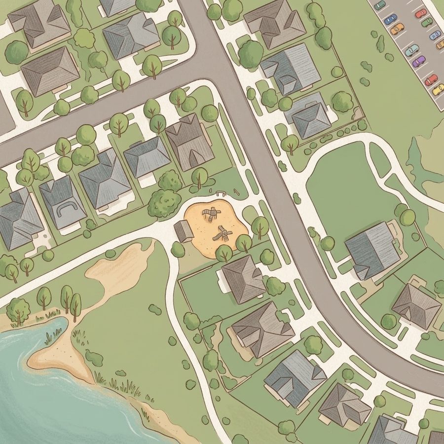 Illustrated map of Willow Bend Park