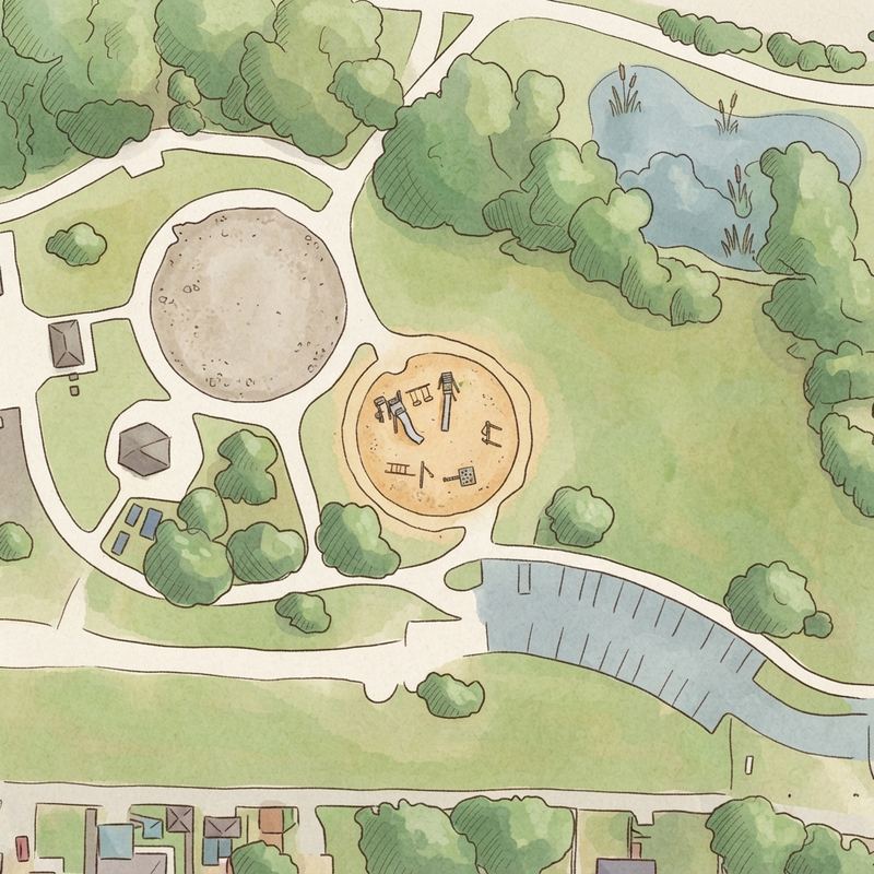 Illustrated map of Willow Creek Park