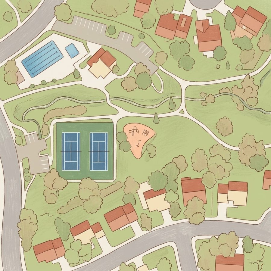 Illustrated map of Willow Creek Playground