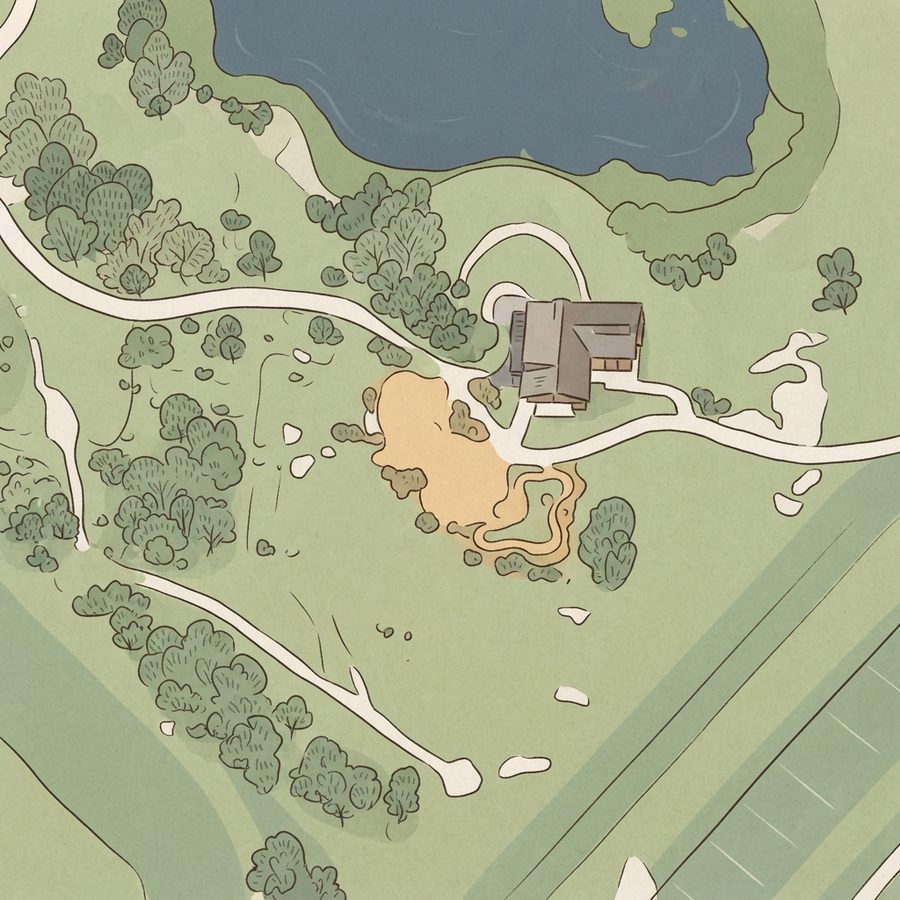 Illustrated map of Willow Fork Park