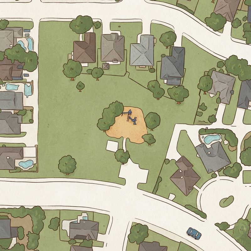 Illustrated map of Willow Grove Park