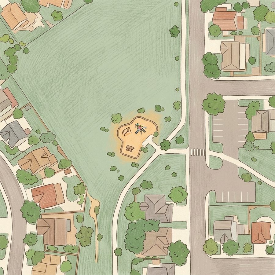 Illustrated map of Willow Park