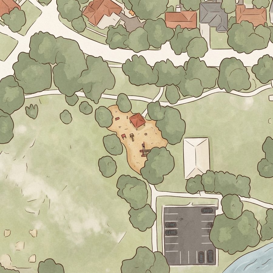 Illustrated map of Willow Park