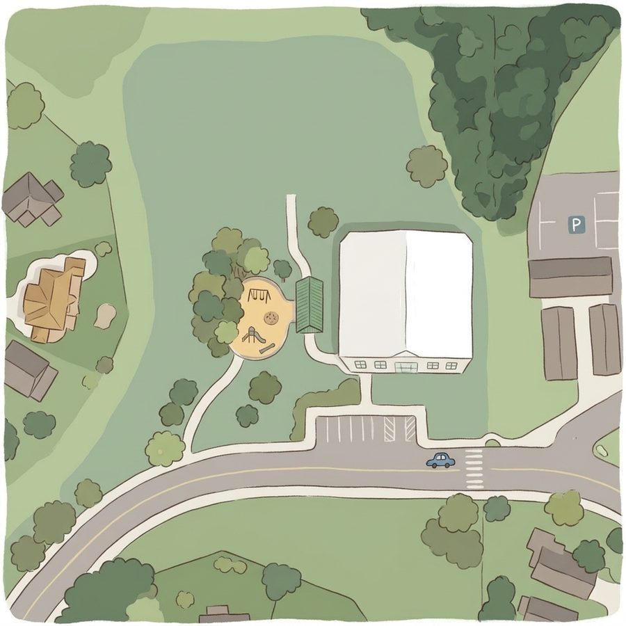Illustrated map of Willow pointe neighborhood park