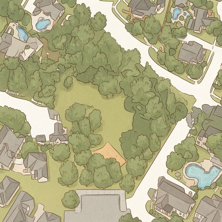 Illustrated map of Willow Shores Park