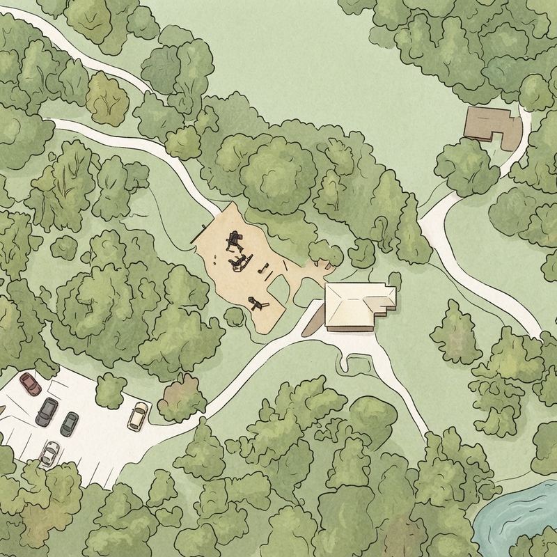 Illustrated map of Willow Springs Park - Private