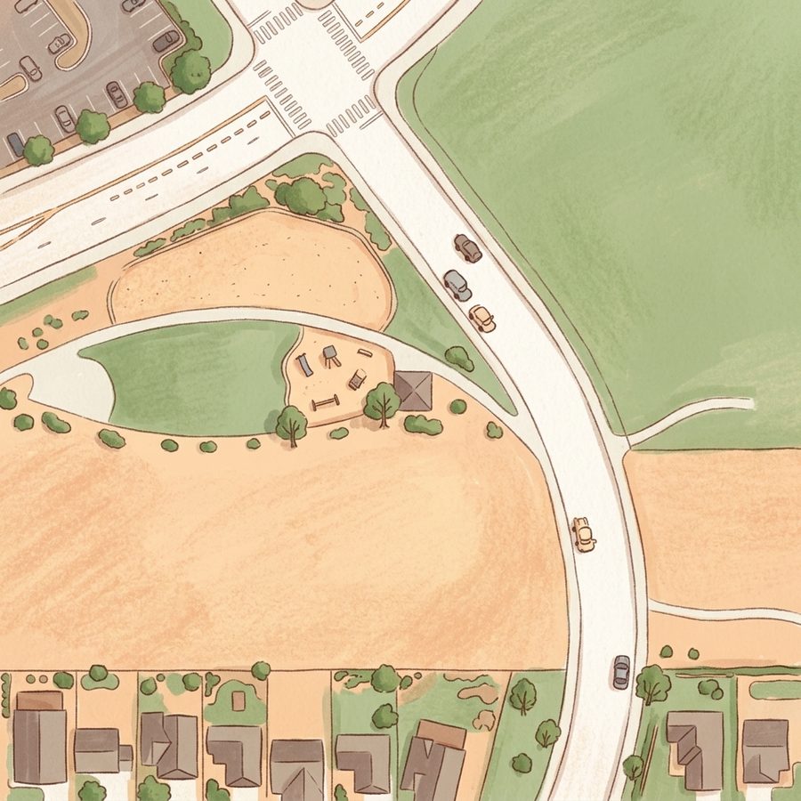 Illustrated map of Willow Trace Park