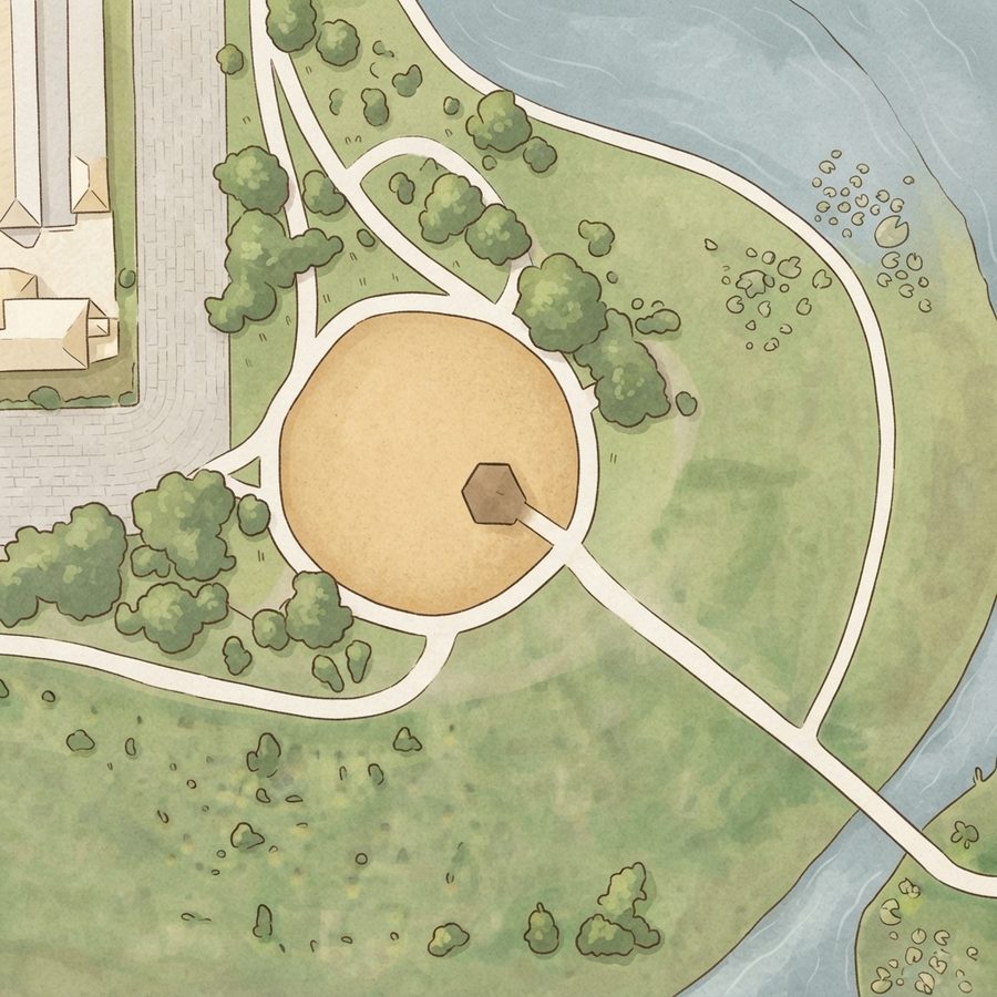 Illustrated map of Willow Waterhole Greenway