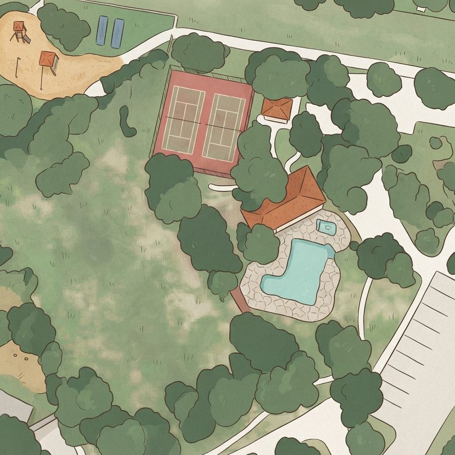 Illustrated map of Willowbridge Park