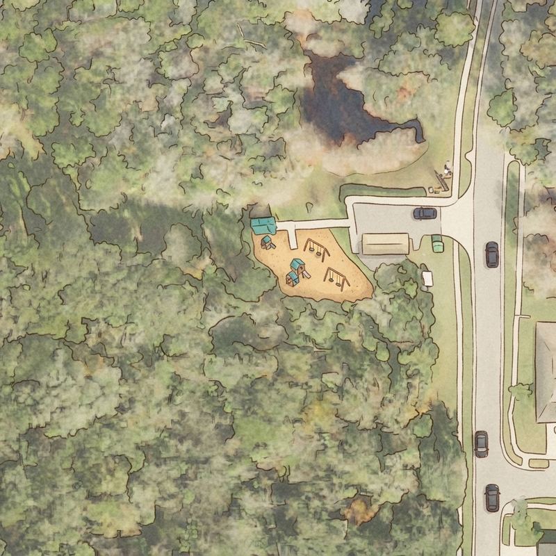 Illustrated map of Winding Hollow Park