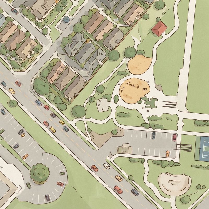 Illustrated map of Windingwalk Park
