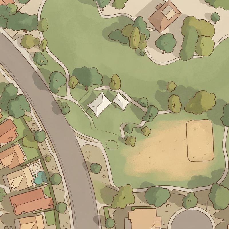 Illustrated map of Windmills West Park