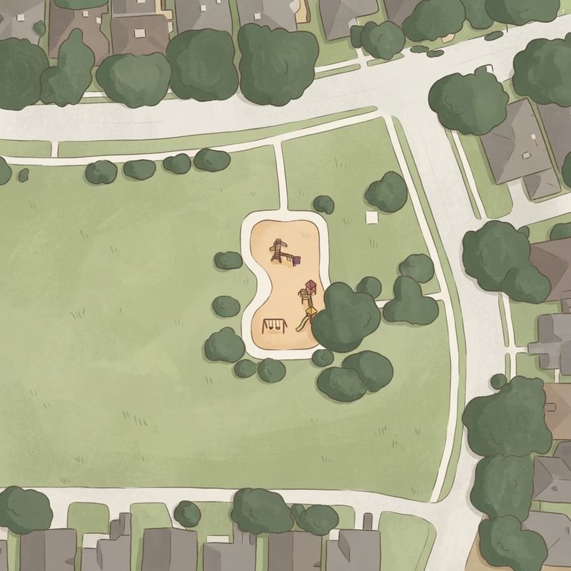 Illustrated map of Windridge Park