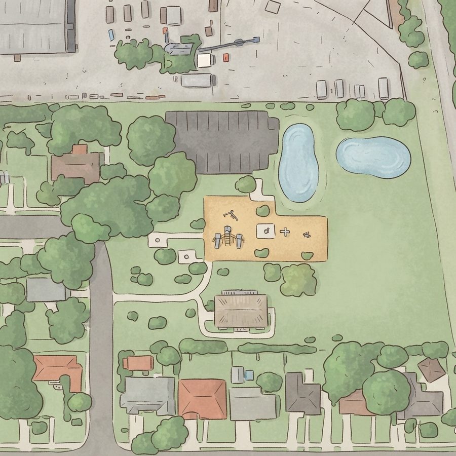 Illustrated map of Windsor Park