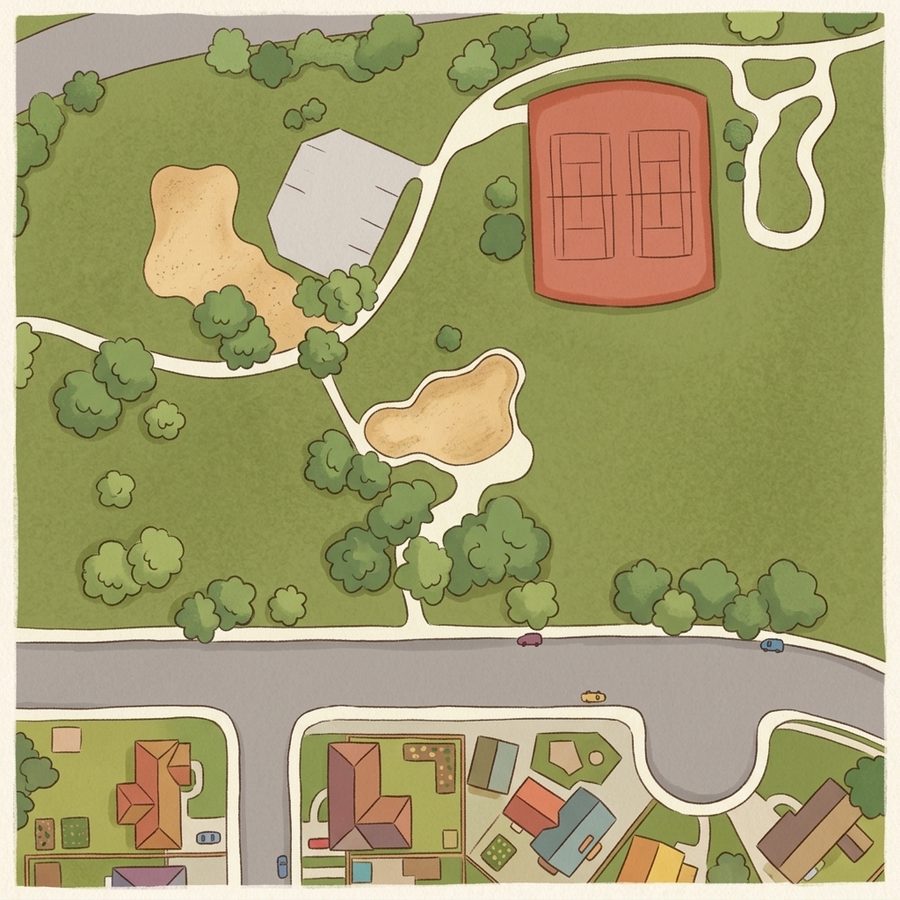 Illustrated map of Windsor Park