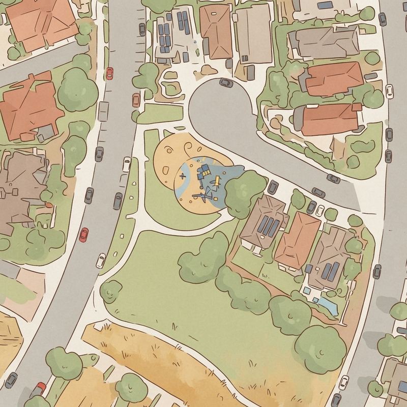 Illustrated map of Windwood Park
