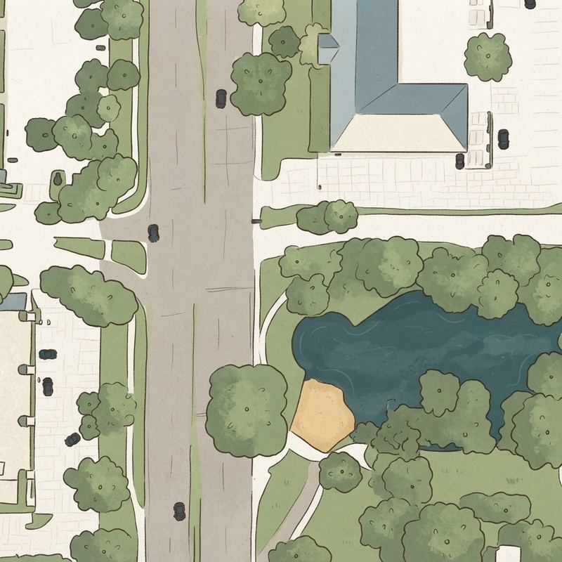 Illustrated map of Winn Park