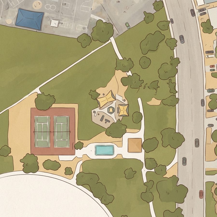 Illustrated map of Winterwood Park
