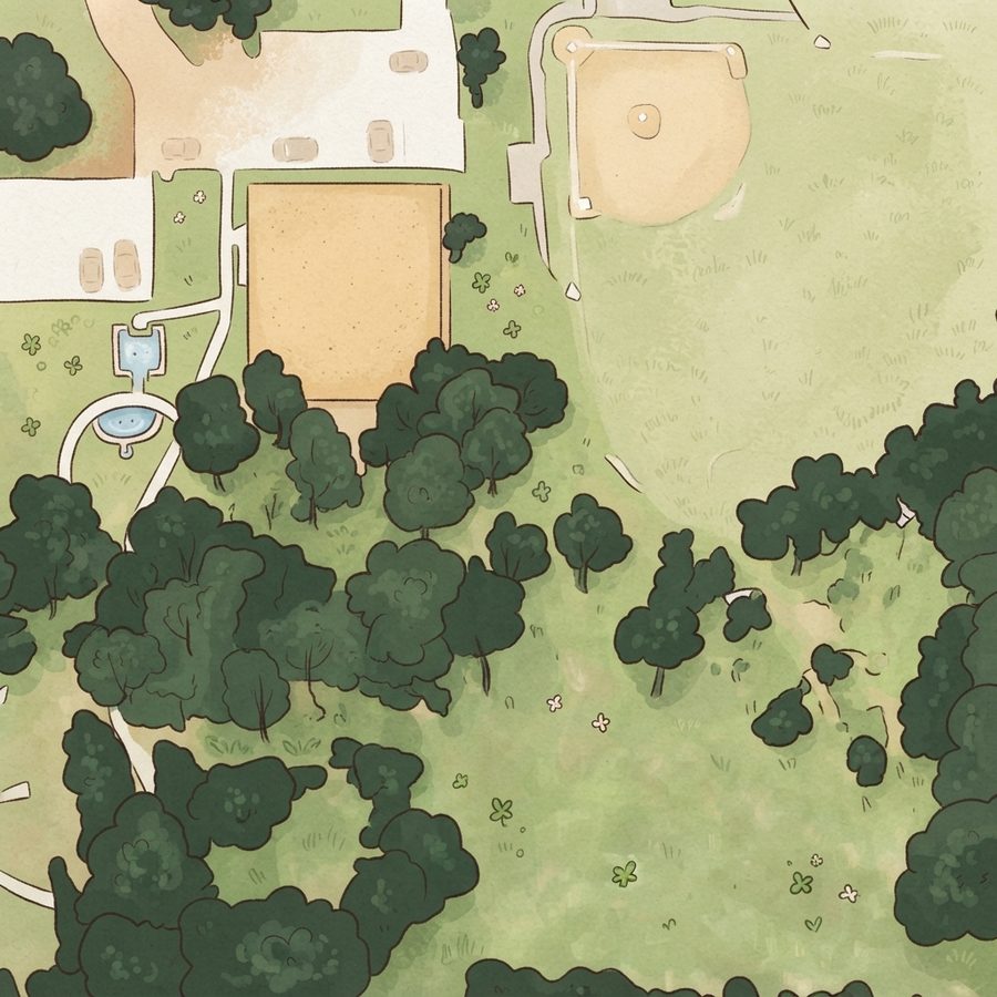 Illustrated map of Winzer Park