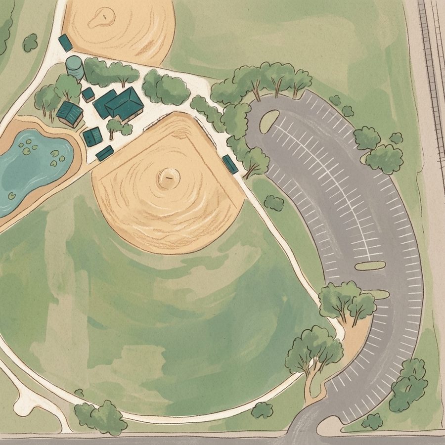 Illustrated map of Wolff Run Park