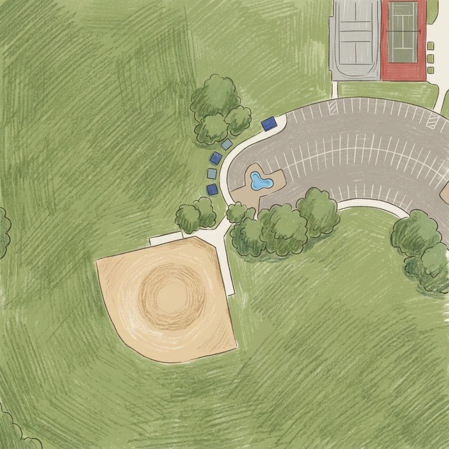 Illustrated map of Woodglen / Brookshire Park