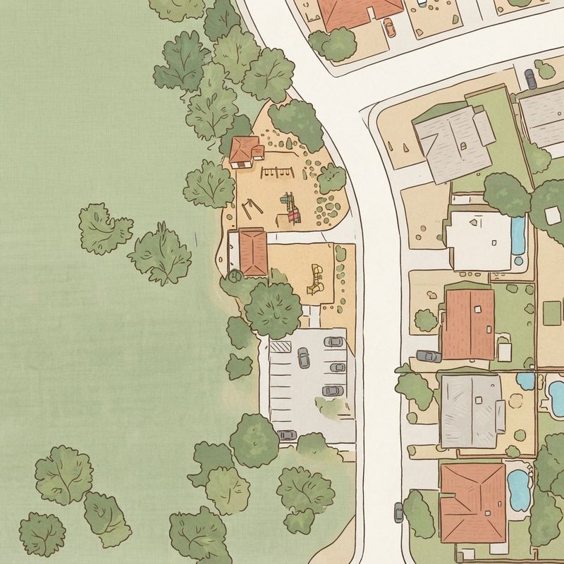 Illustrated map of Woodglen Park