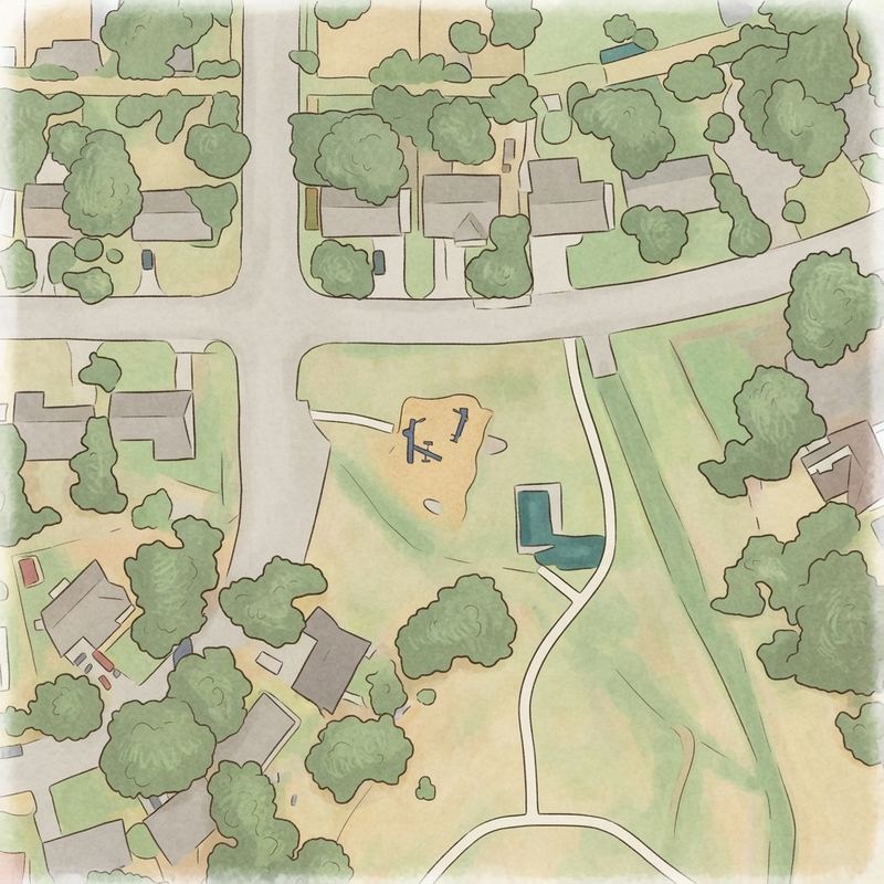 Illustrated map of Woodland Park