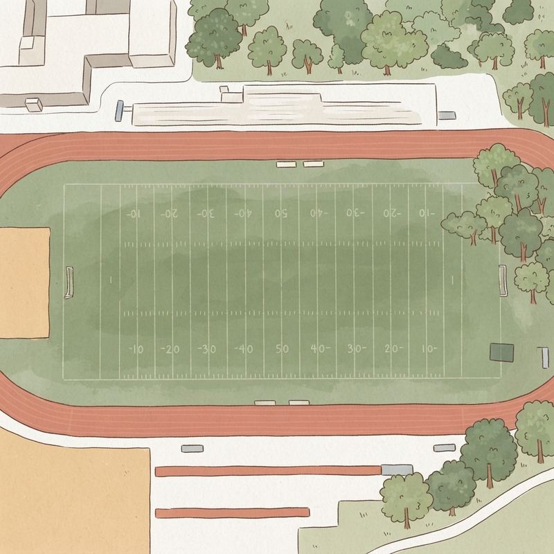 Illustrated map of Woodridge Forest M.S. Multipurpose Field