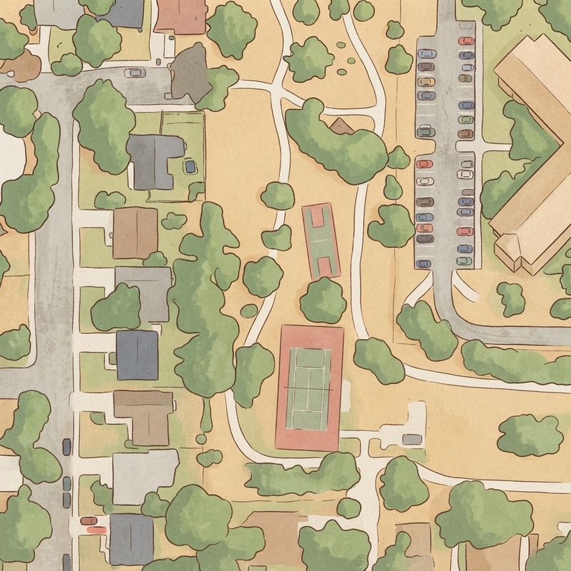 Illustrated map of Wyche Park