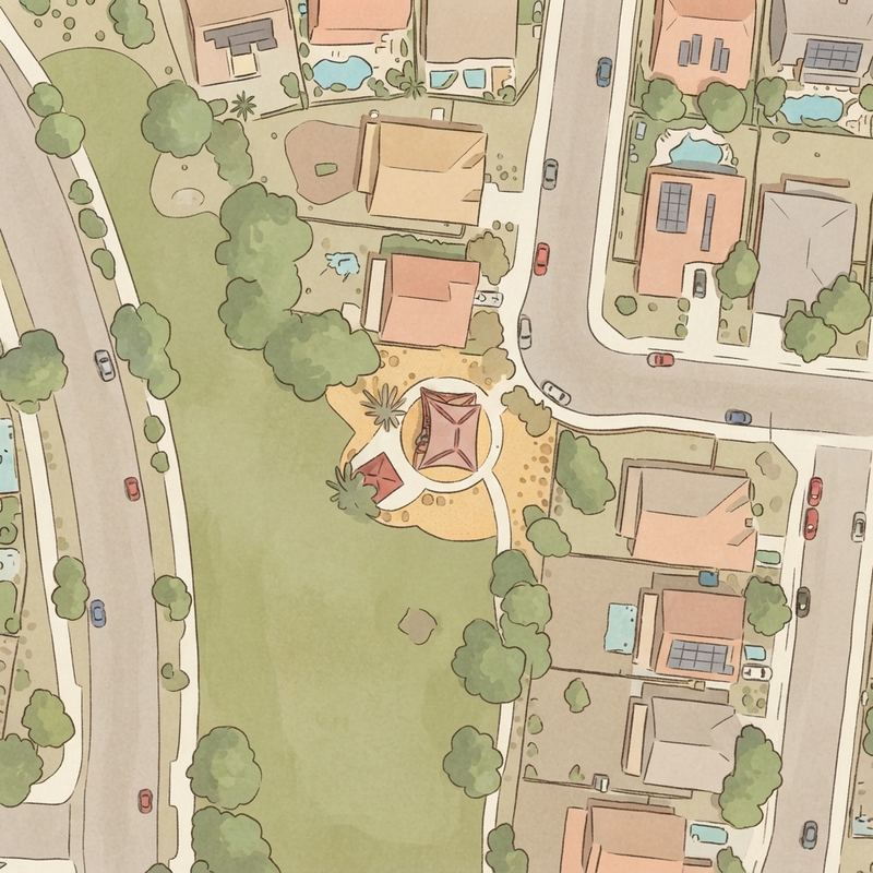 Illustrated map of Xavier Park