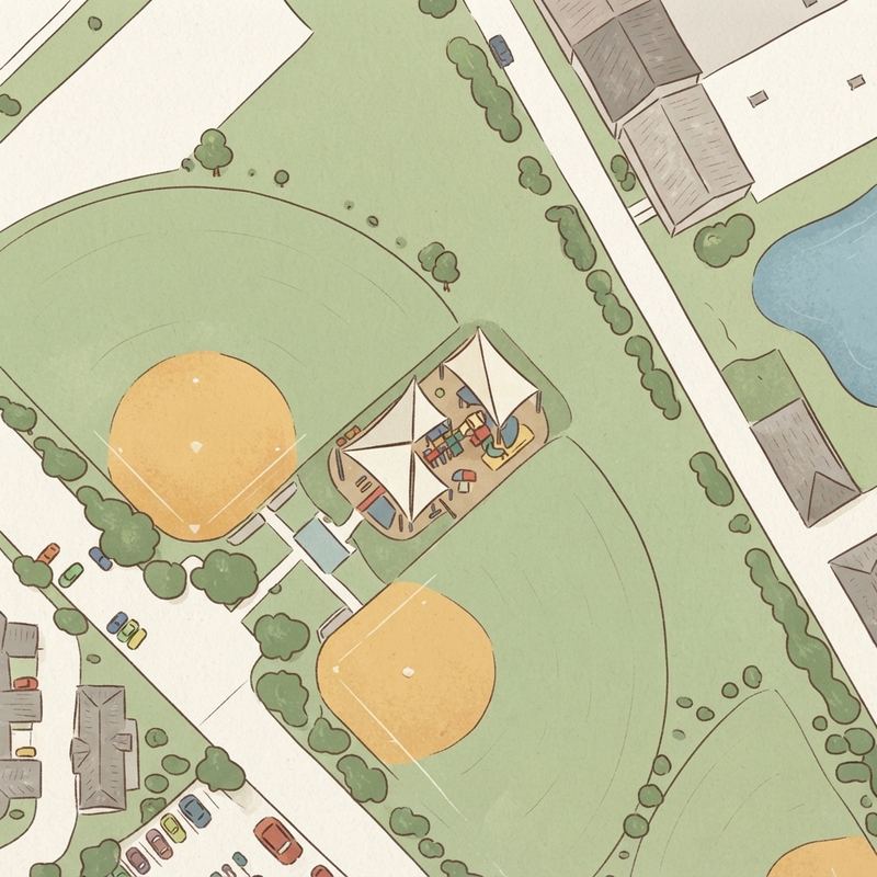 Illustrated map of Yellowjacket Park