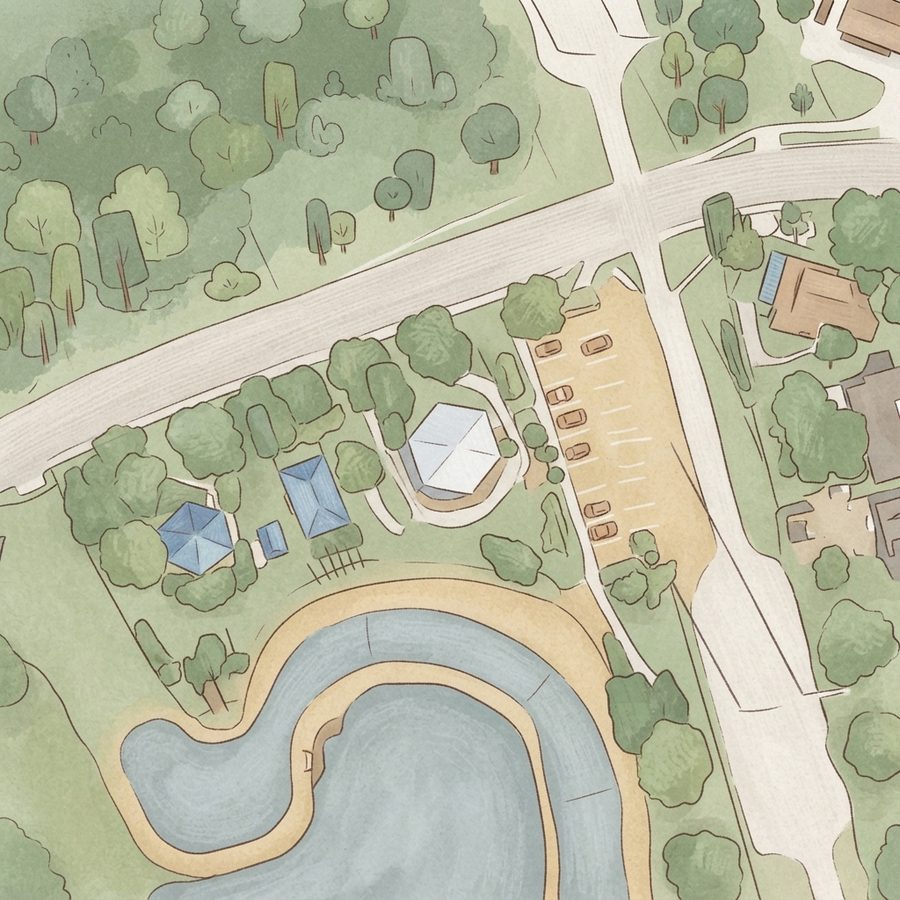 Illustrated map of Yucatan Park