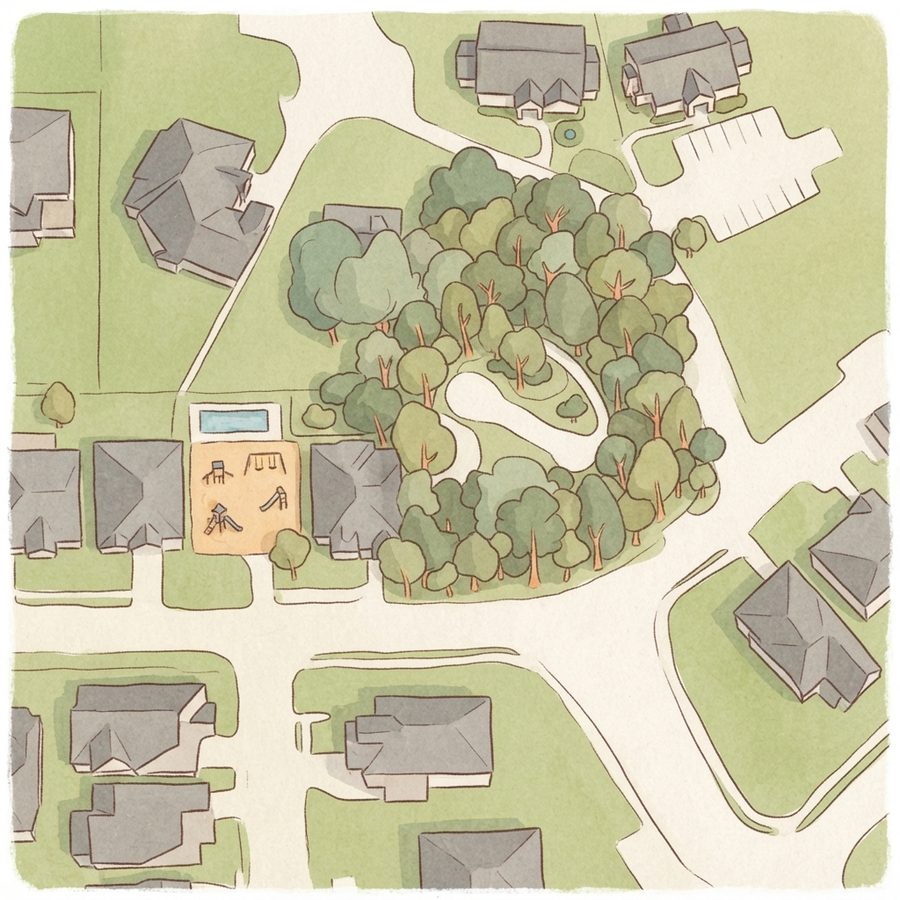 Illustrated map of Zip Line Playground