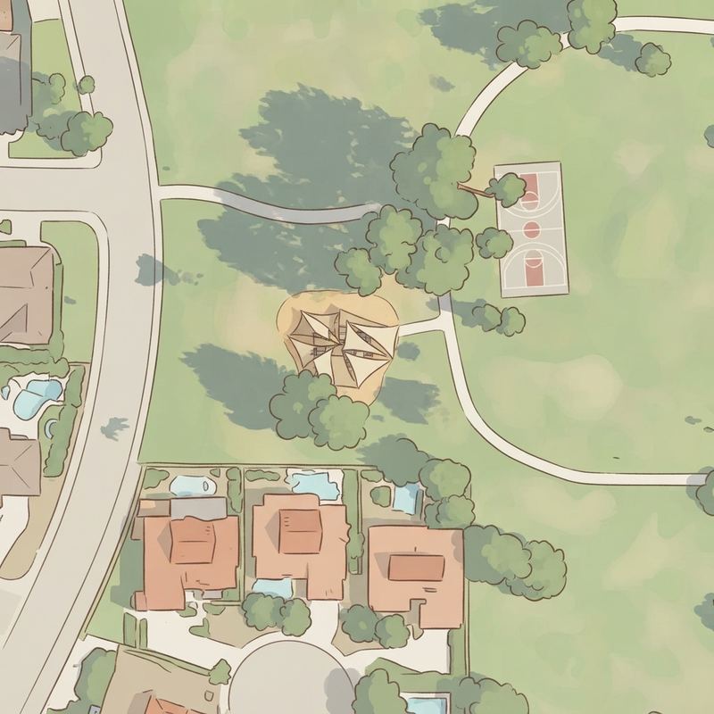 Illustrated map of Zuni Park